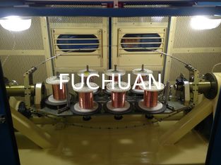 FUCHUAN 0.64mm Đồng Máy Bunching Với 7.5Kw Take Up Motor Power