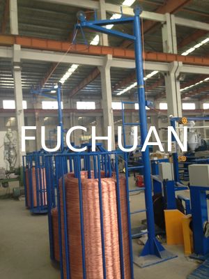 Máy ghép dây đơn trục màu xanh dương lấy 630mm dây đồng ghép