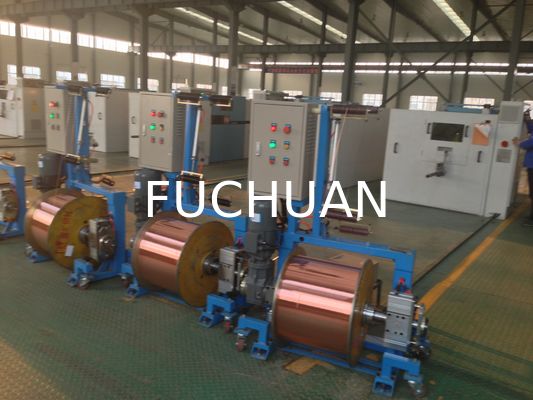 Máy ghép dây đơn trục màu xanh dương lấy 630mm dây đồng ghép